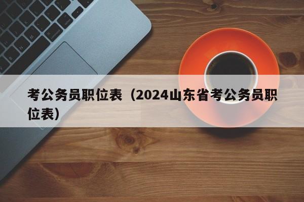 考公务员职位表（2024山东省考公务员职位表）