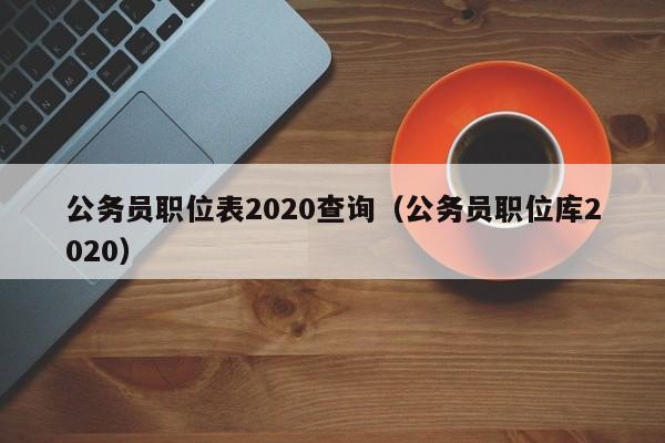 公务员职位表2020查询（公务员职位库2020）